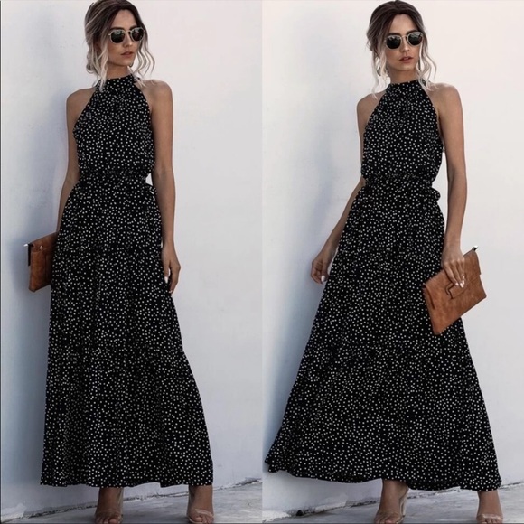 Boho floral halter maxi dress - Picture 4 of 11